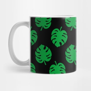 Philodendron Pattern Black Mug